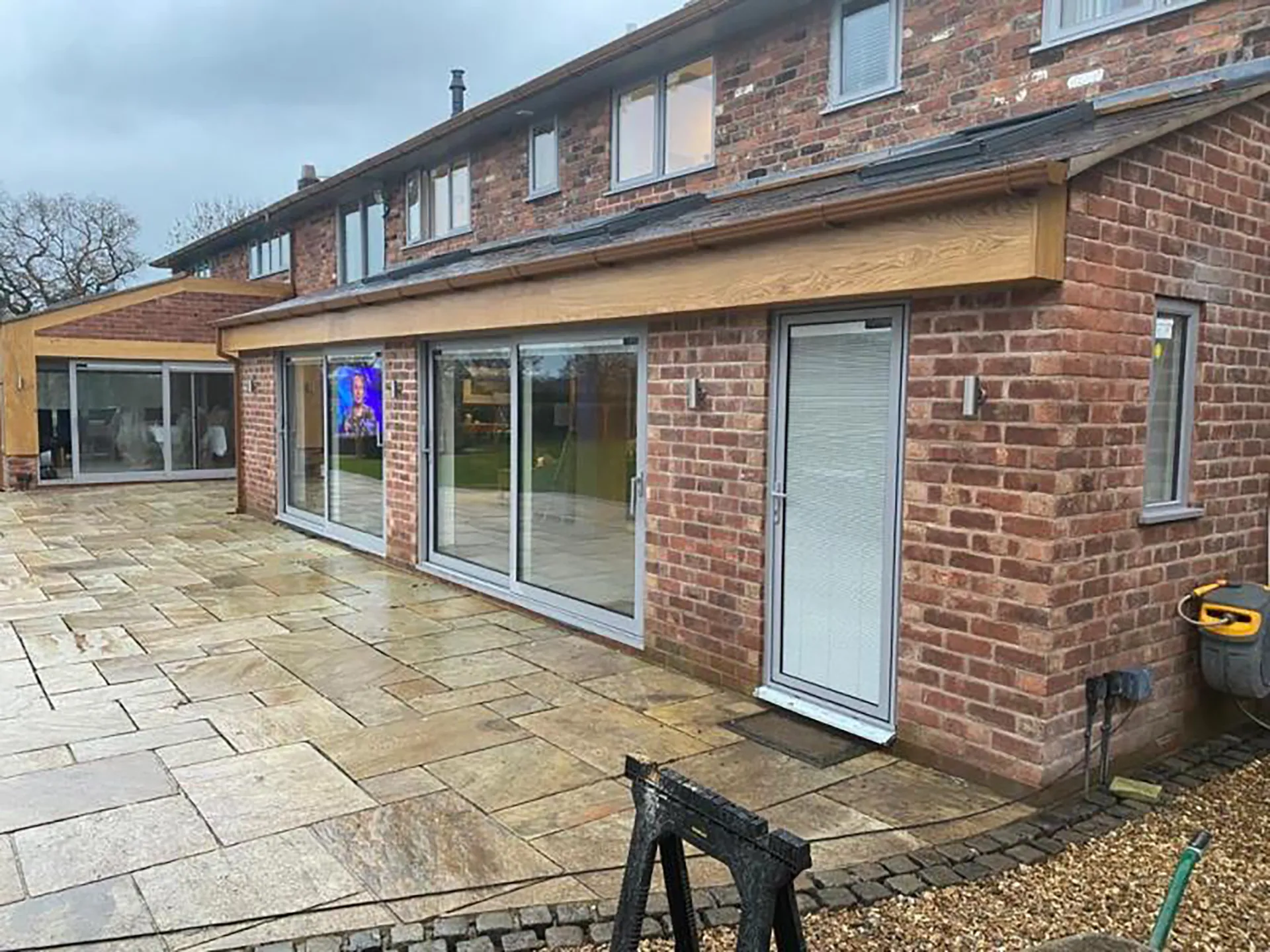 Handmade brick extension example